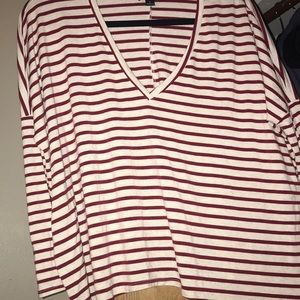 Striped long sleeve top